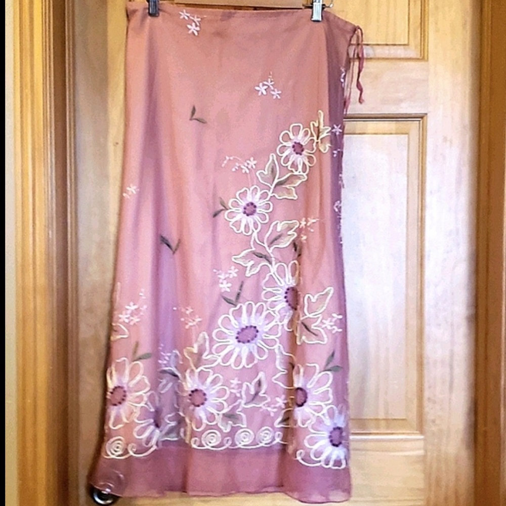 Only Hearts by Helena Stuart vintage 90’s embroidered maxi skirt Host pick! - Picture 15 of 16